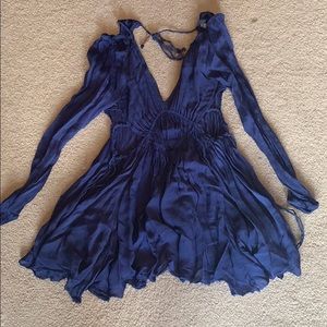 Fp boho deep v tie back dress